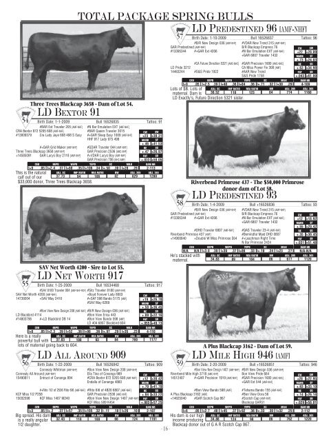 TOTAL PACKAGE BULL SALE - Angus Journal