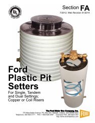 Ford Plastic Pit Setters - Ford Meter Box