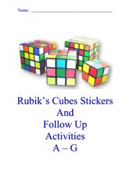 Rubik's Cube Stickers - You CAN Do the Rubik's Cube!