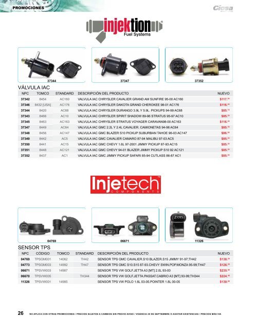 no aplica con otras promociones / precios sujetos a