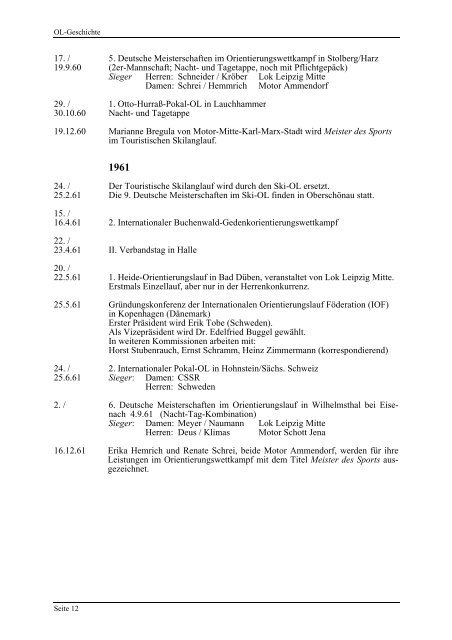 38 Jahre OL in der DDR - SV Wissenschaft Quedlinburg e.V.