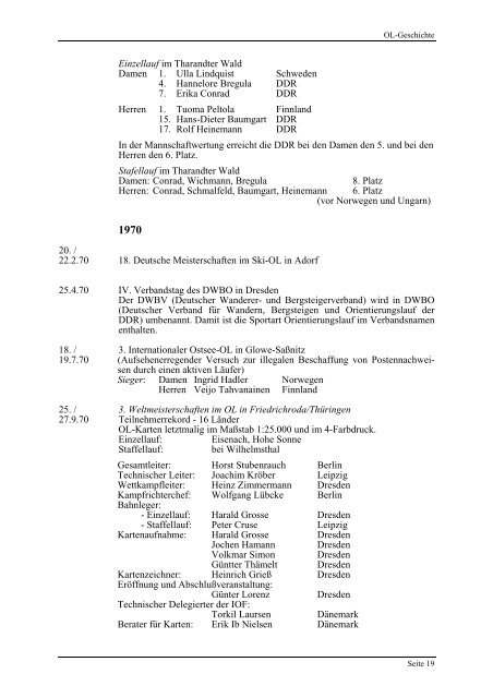 38 Jahre OL in der DDR - SV Wissenschaft Quedlinburg e.V.