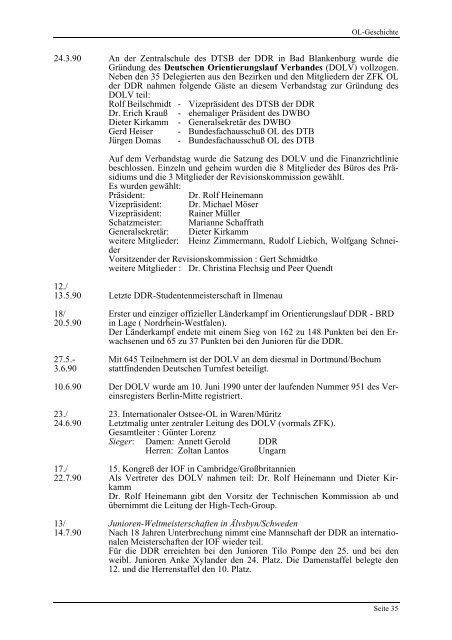 38 Jahre OL in der DDR - SV Wissenschaft Quedlinburg e.V.