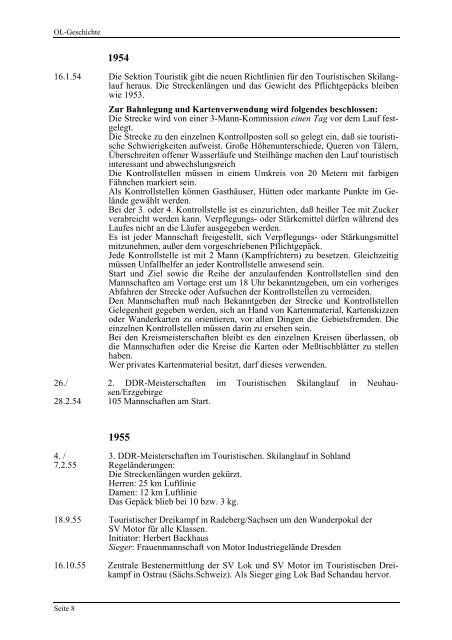 38 Jahre OL in der DDR - SV Wissenschaft Quedlinburg e.V.