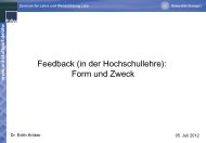 Arten von Feedback - ZiLS