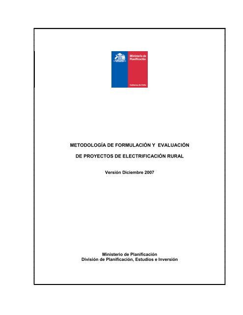 evaluacin de proyectos de electrificacin rural - Sistema Nacional de ...