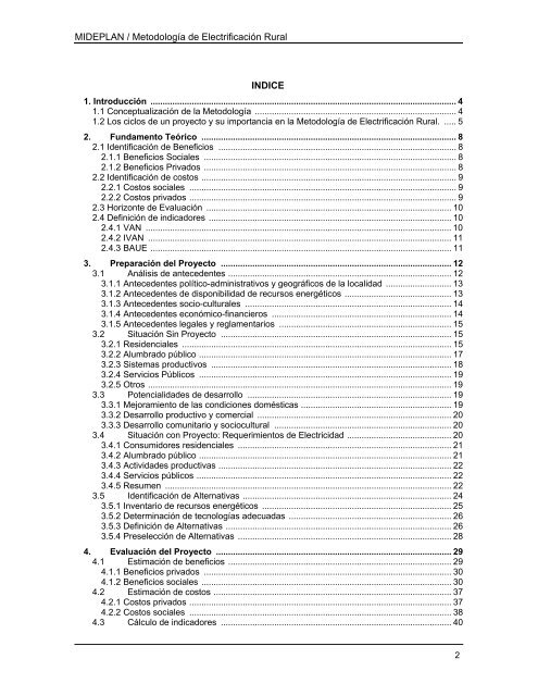 evaluacin de proyectos de electrificacin rural - Sistema Nacional de ...