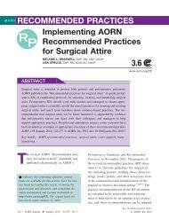 Implementing AORN Recommended Practices for Surgical Attire
