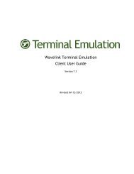 Terminal Emulation Client User Guide - Wavelink