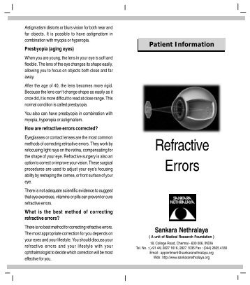 Refractive-final - Sankara Nethralaya