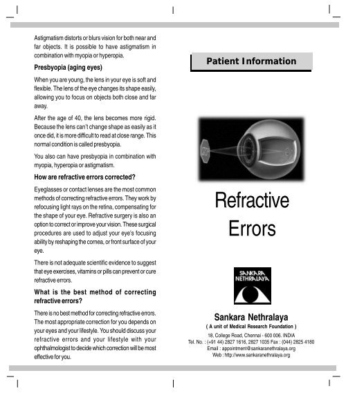 Refractive-final - Sankara Nethralaya