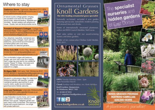 Nursery Trail Leaflet - Knoll Gardens