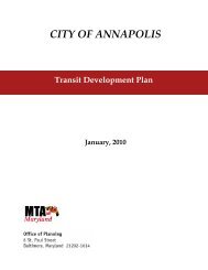 Transit Development Plan - City of Annapolis