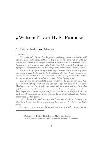 Welteneiâ von H. S. Panneke