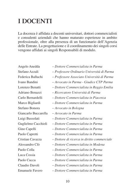 Brochure Corso a.a. 2012/2013 - Ordine dei Dottori Commercialisti e ...