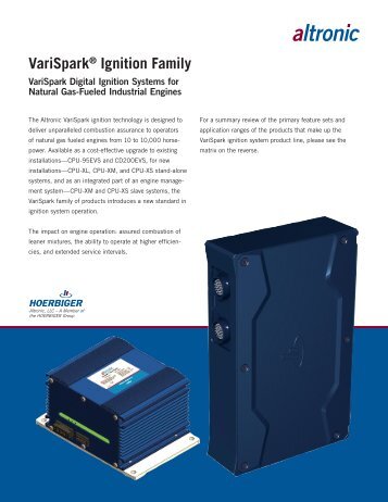 VariSpark Ignition Info Sheet - Altronic Inc.