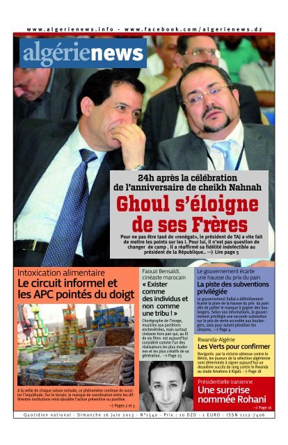Fr-16-06-2013 - AlgÃ©rie news quotidien national d'information