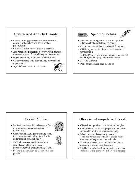 Lecture 7 â Anxiety Disorders Anxiety Symptoms of ... - Psychology