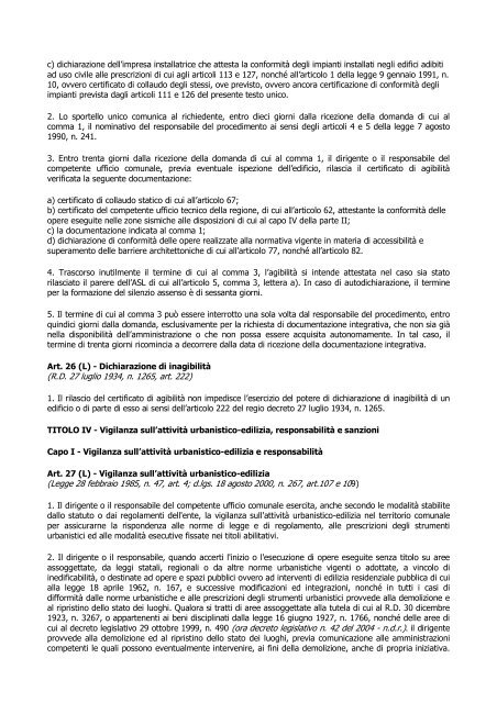 D.P.R. 06 giugno 2001, nÂ° 380 - Regione Lazio