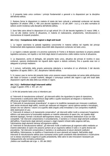 D.P.R. 06 giugno 2001, nÂ° 380 - Regione Lazio