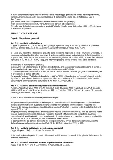 D.P.R. 06 giugno 2001, nÂ° 380 - Regione Lazio