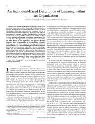 An individual-based description of learning within an organization ...