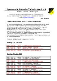Sportverein Pfrondorf/Mindersbach e.V. - SV Pfrondorf/Mindersbach