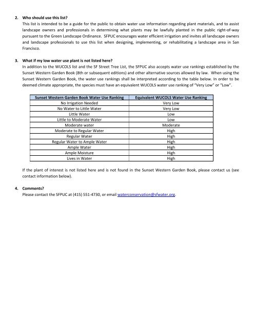 Low Water Use and Climate Appropriate Plant List - Green Cities ...