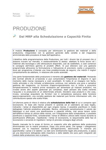 PRODUZIONE - Datalog