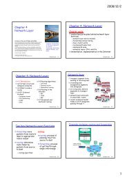 Network Layer - Network and Systems Lab