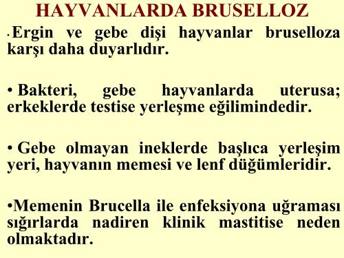 bruselloz - Ziraat FakÃ¼ltesi - Ankara Ãniversitesi