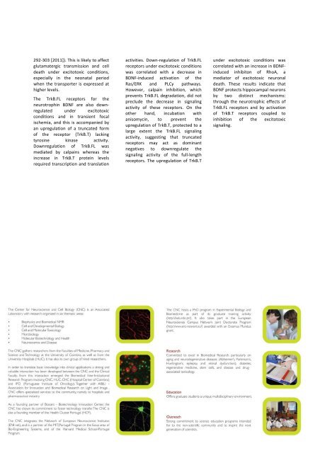 Annual Report of Activities CNC 2011 - Center for Neuroscience and ...