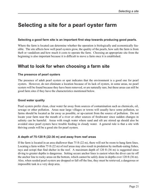 The Basic Methods of Pearl Farming: A Layman's Manual - CTSA