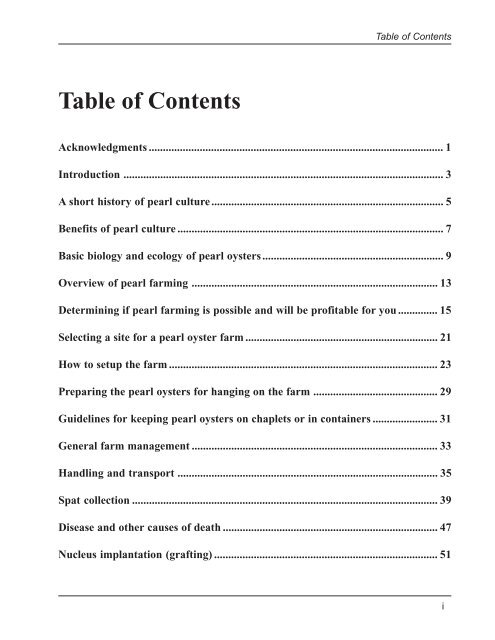 The Basic Methods of Pearl Farming: A Layman's Manual - CTSA