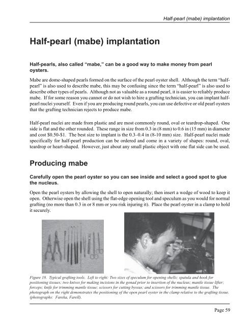 The Basic Methods of Pearl Farming: A Layman's Manual - CTSA