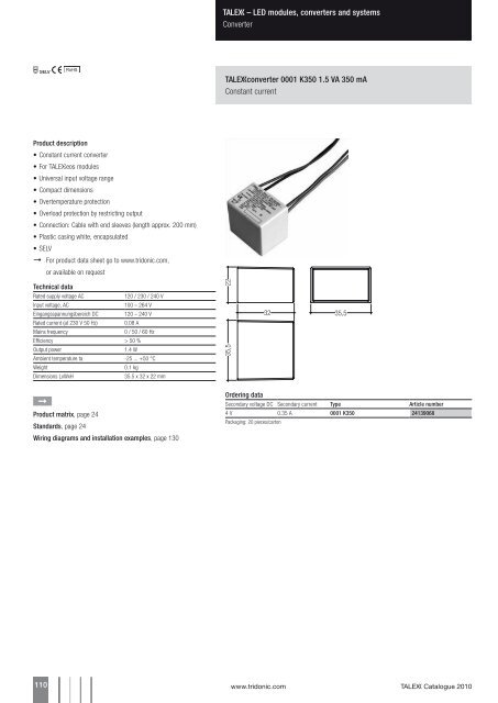 T Catalogue 2010 - Tridonic