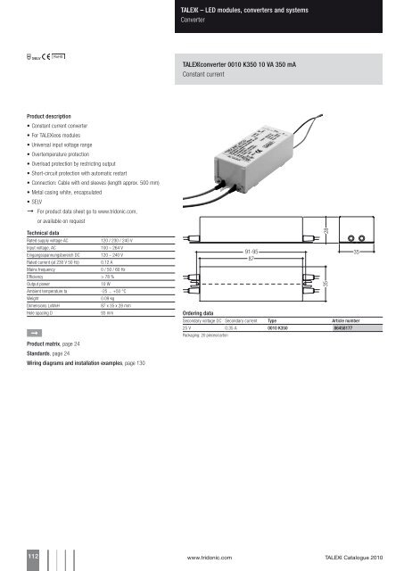 T Catalogue 2010 - Tridonic