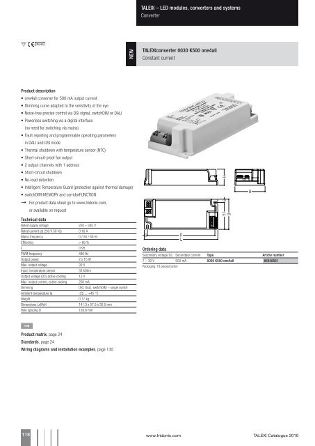 T Catalogue 2010 - Tridonic