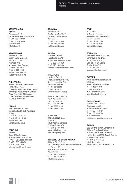 T Catalogue 2010 - Tridonic