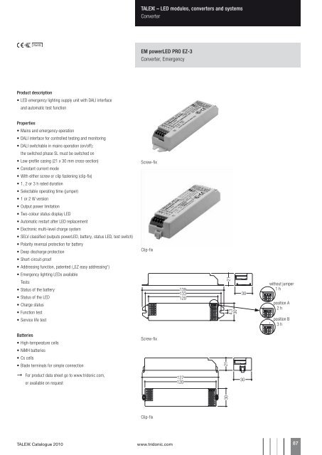 T Catalogue 2010 - Tridonic