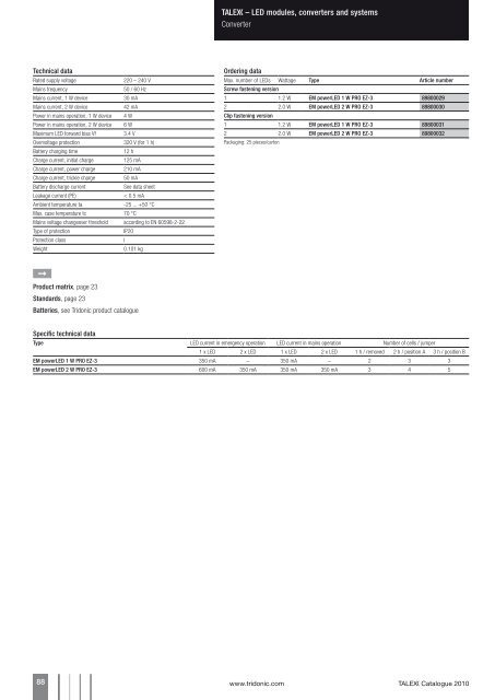 T Catalogue 2010 - Tridonic