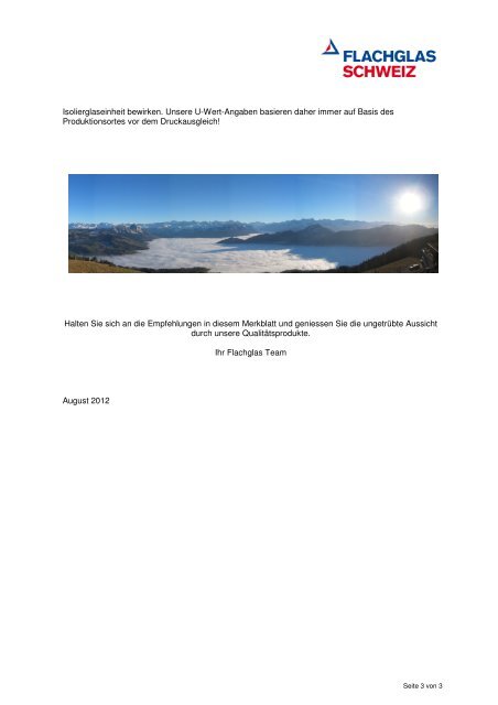 Merkblatt Druckausgleich (PDF 719 KB) - Flachglas Schweiz