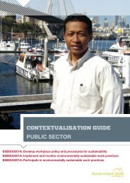 contextualisation guide public sector - Government Skills Australia