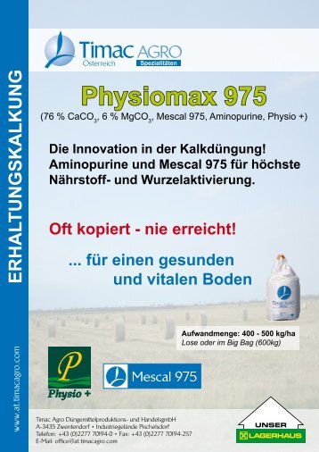 Physiomax 975 - Timacagro.com