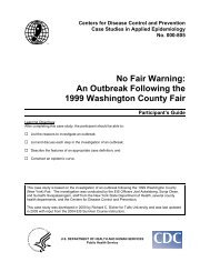 No Fair Warning: An Outbreak Following the 1999 ... - Library