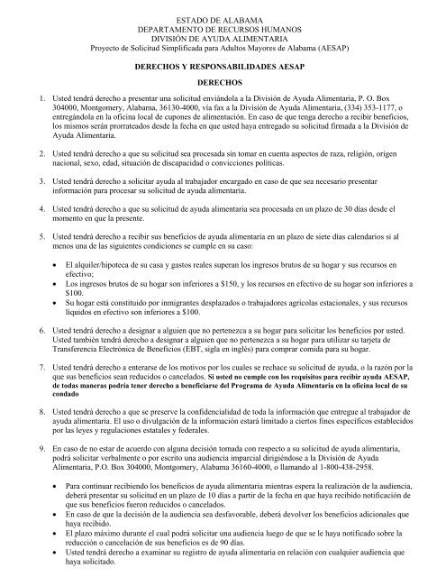 Rights And Responsibilities