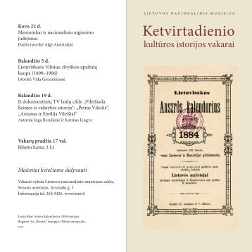 programa PDF formate - Lietuvos nacionalinis muziejus