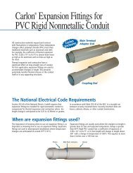 Carlon® Expansion Fittings for PVC Rigid Nonmetallic Conduit