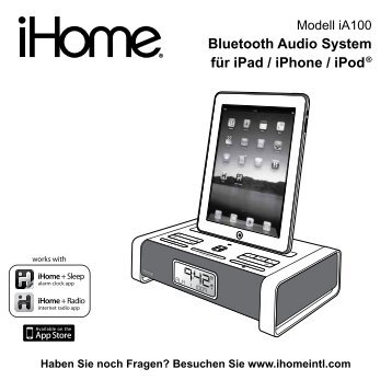 Bluetooth Audio System fÃ¼r iPad / iPhone / iPod Â® - iHome