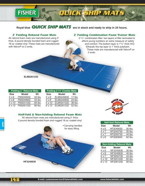 EXERCISE & GYMNASTIC MATS - Fisher Athletic